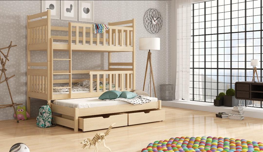 Klara Bunk Bed with Trundle and Storage