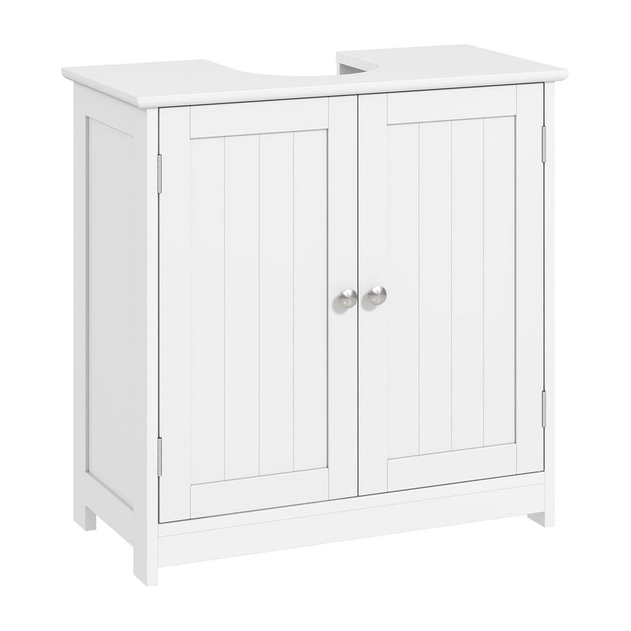 kleankin 60x60cm Under-Sink Storage Cabinet w/ Adjustable Shelf Handles Drain Hole Bathroom Cabinet Space Saver Organizer