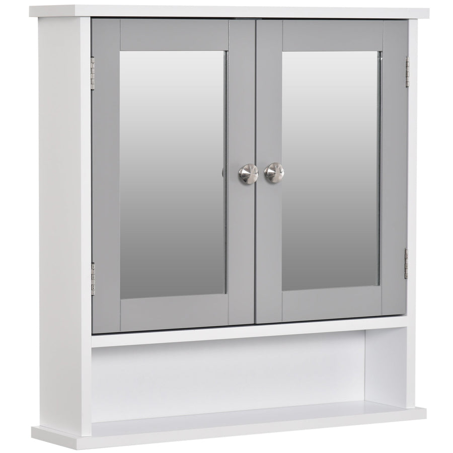 kleankin Bathroom Wall Storage Cabinet in Grey