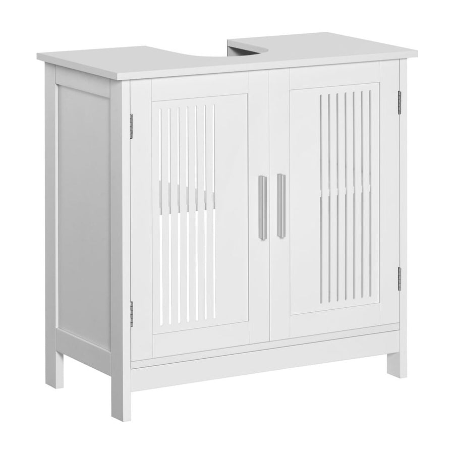 kleankin Modern Under Sink Cabinet with 2 Doors, Bathroom Vanity Unit, Pedestal Under Sink Design, Storage Cupboard with