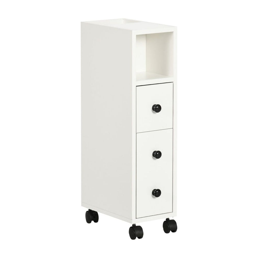 kleankin Slimline Bathroom Storage Cabinet - White