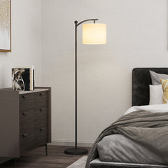 HOMCOM LED Floor Lamp with Remote Control - Black