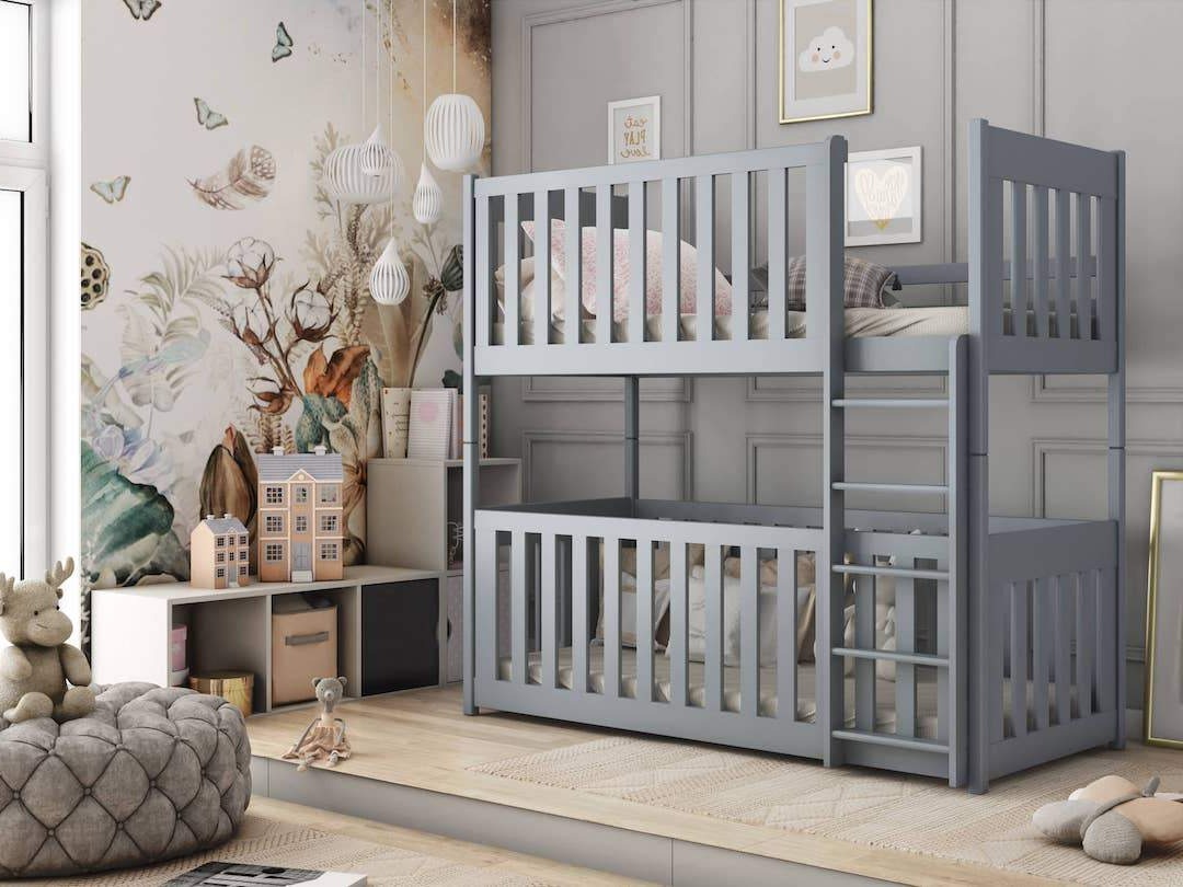 Wooden Bunk Bed Konrad With Cot Bed