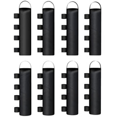 Outsunny 8 Pack Gazebo Sand Weights Bags, 40 kg 600D Heavy Duty Sand Bags Sandbags for Canopy Tent Legs, Without Sand, Black