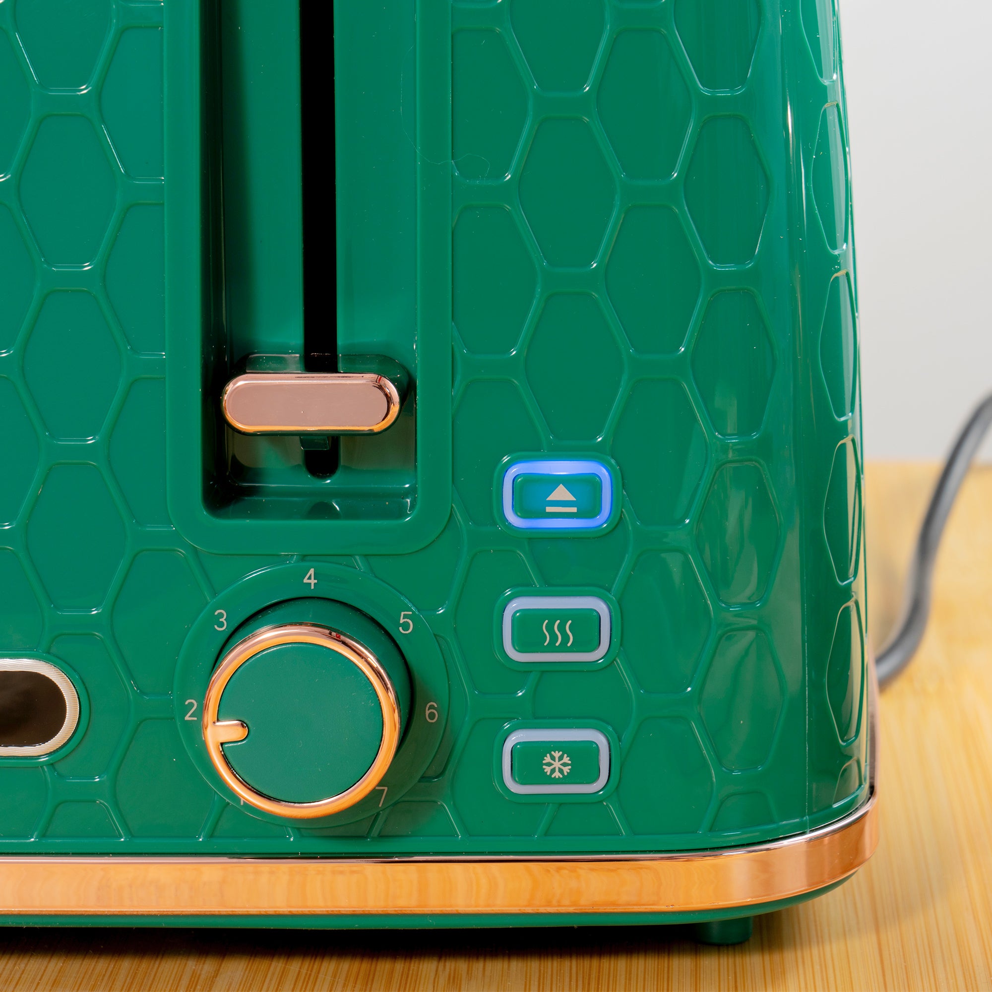 HOMCOM Kettle and Toaster Set, 1.7L 3000W Fast Boil Jug Kettle with Auto Shut Off, 4 Slice Toaster with 7 Level Browning Controls & Crumb Tray, UK Otter Thermostat, Green