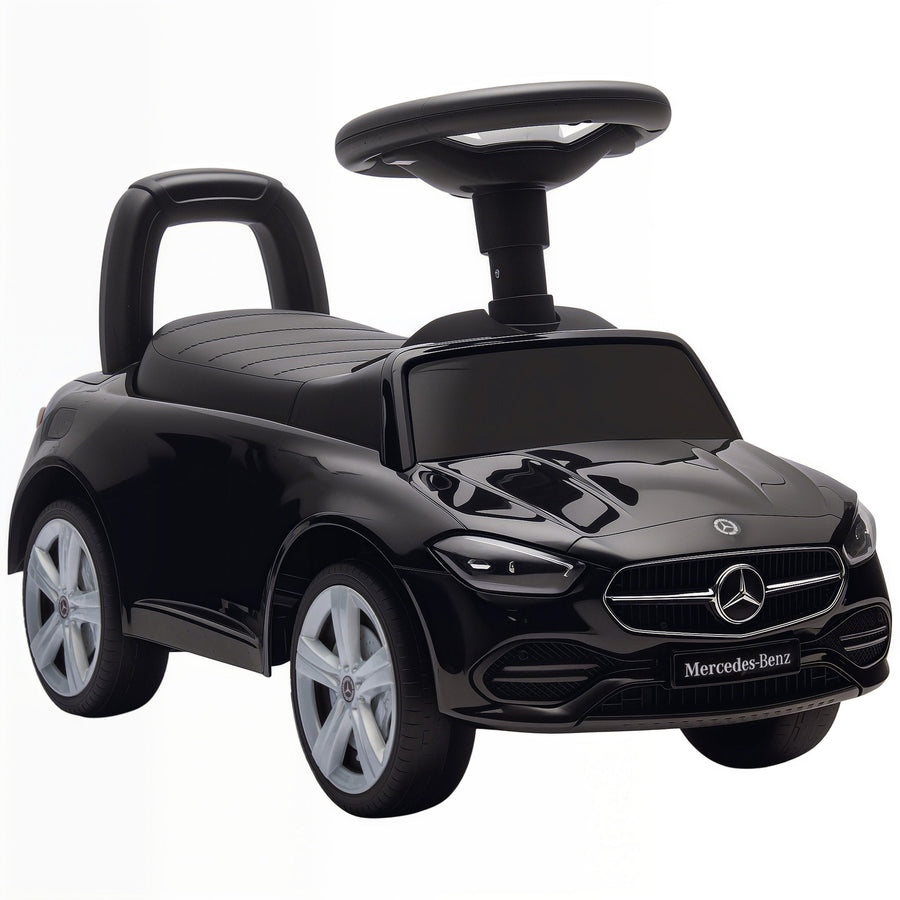 AIYAPLAY Official Mercedes-Benz Ride On Car, Foot to Floor Sliding Walker with Horn, Engine Sounds and Under-Seat Storage, Black