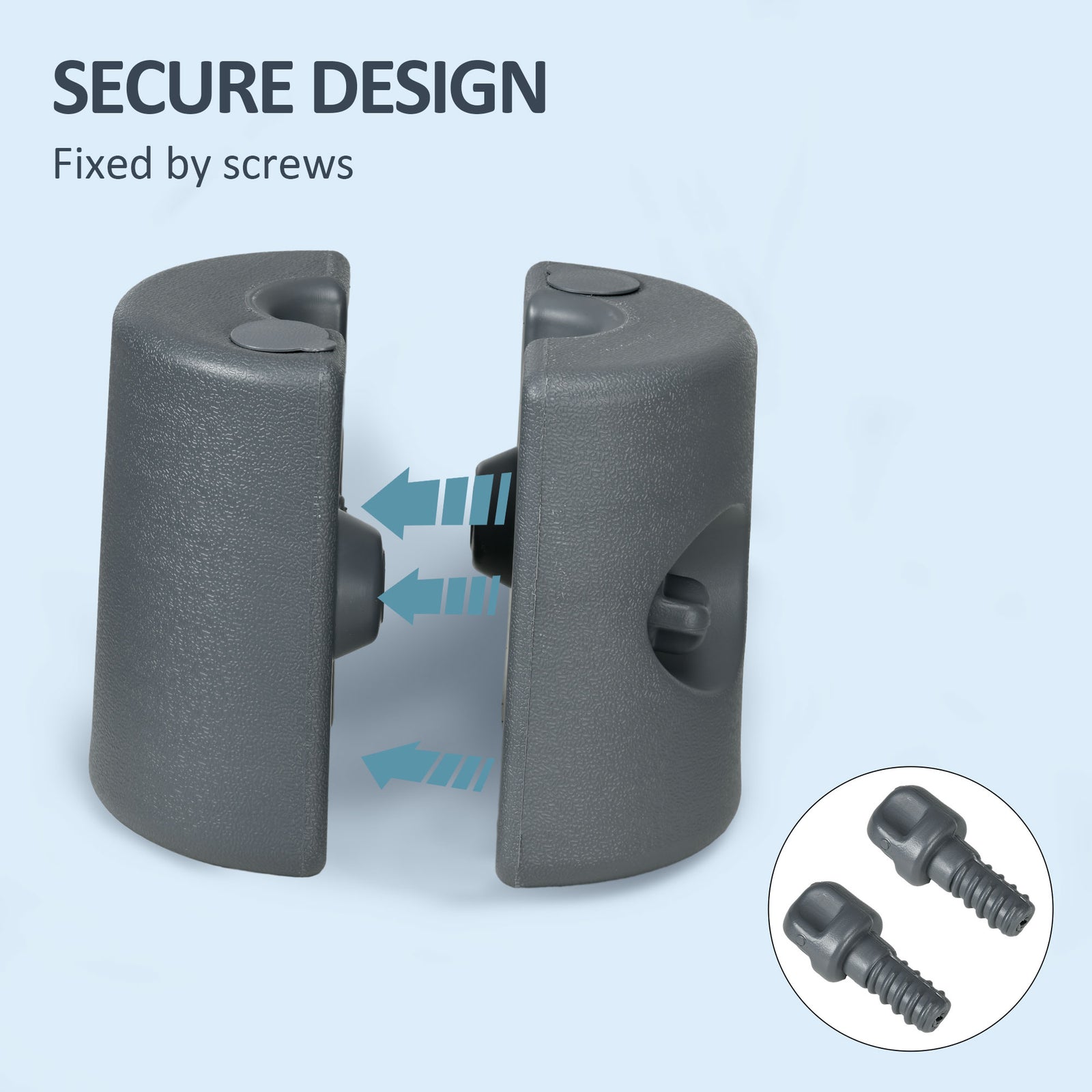 Outsunny HDPE Tent Weights Set of 4, Canopy Weights, Fill with Water or Sand, 48KG