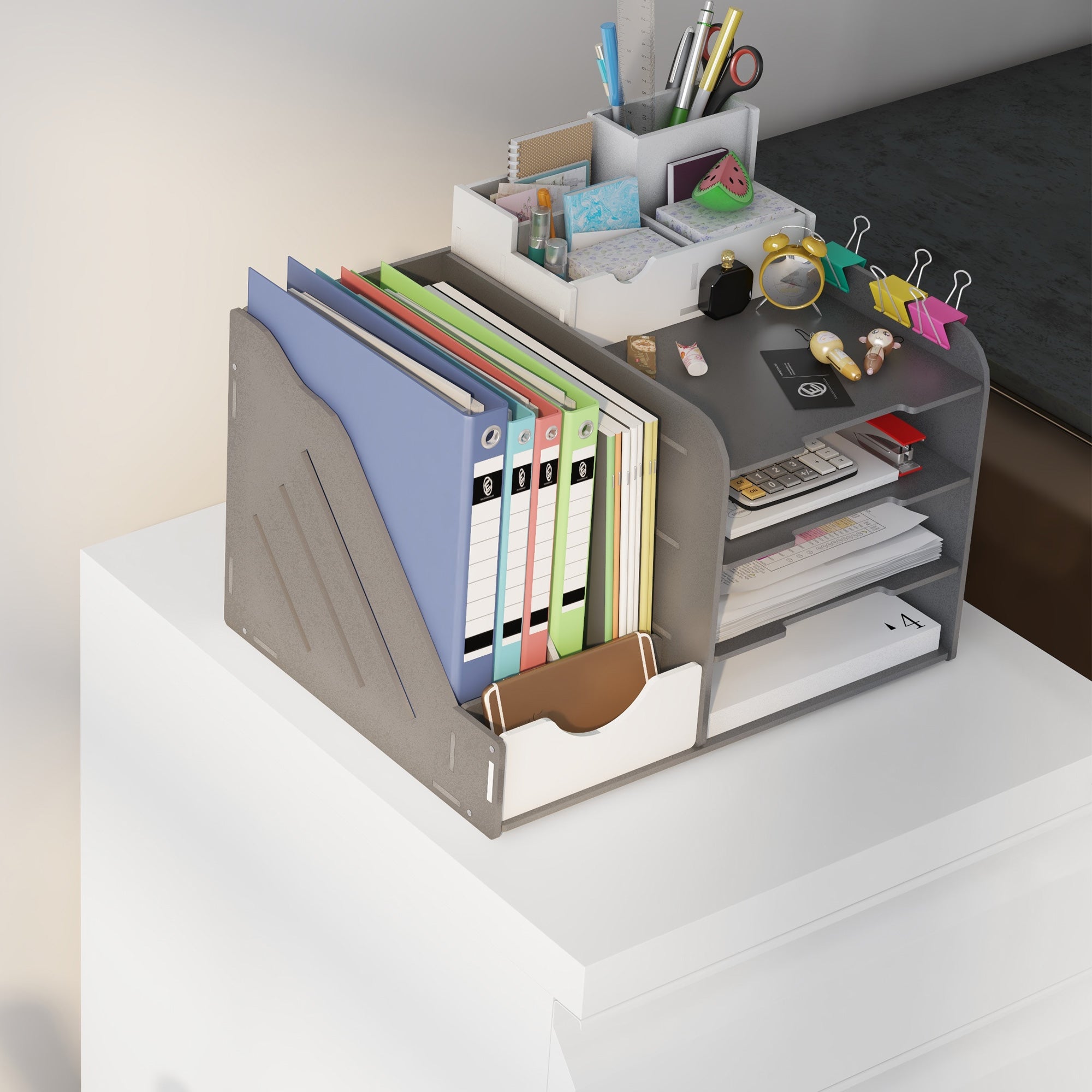 Vinsetto 3-Drawer Filing Cabinet with Lock, Mobile Steel File Cabinet for A4, Legal and Letter Size, Under Desk Drawers with Pre-Assembled Body for Home Office, 37 x 43.5 x 60 cm, White