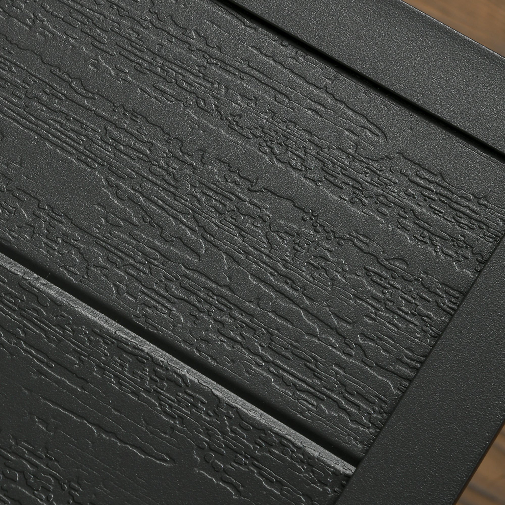 Outsunny 5 Piece PE Rattan Garden Furniture Set, 2 Armchairs,2 Stools, Steel Tabletop with Wicker Shelf, Padded Outdoor Seating, Grey