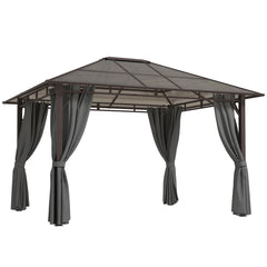 Outsunny Hardtop Gazebo Canopy in Dark Grey