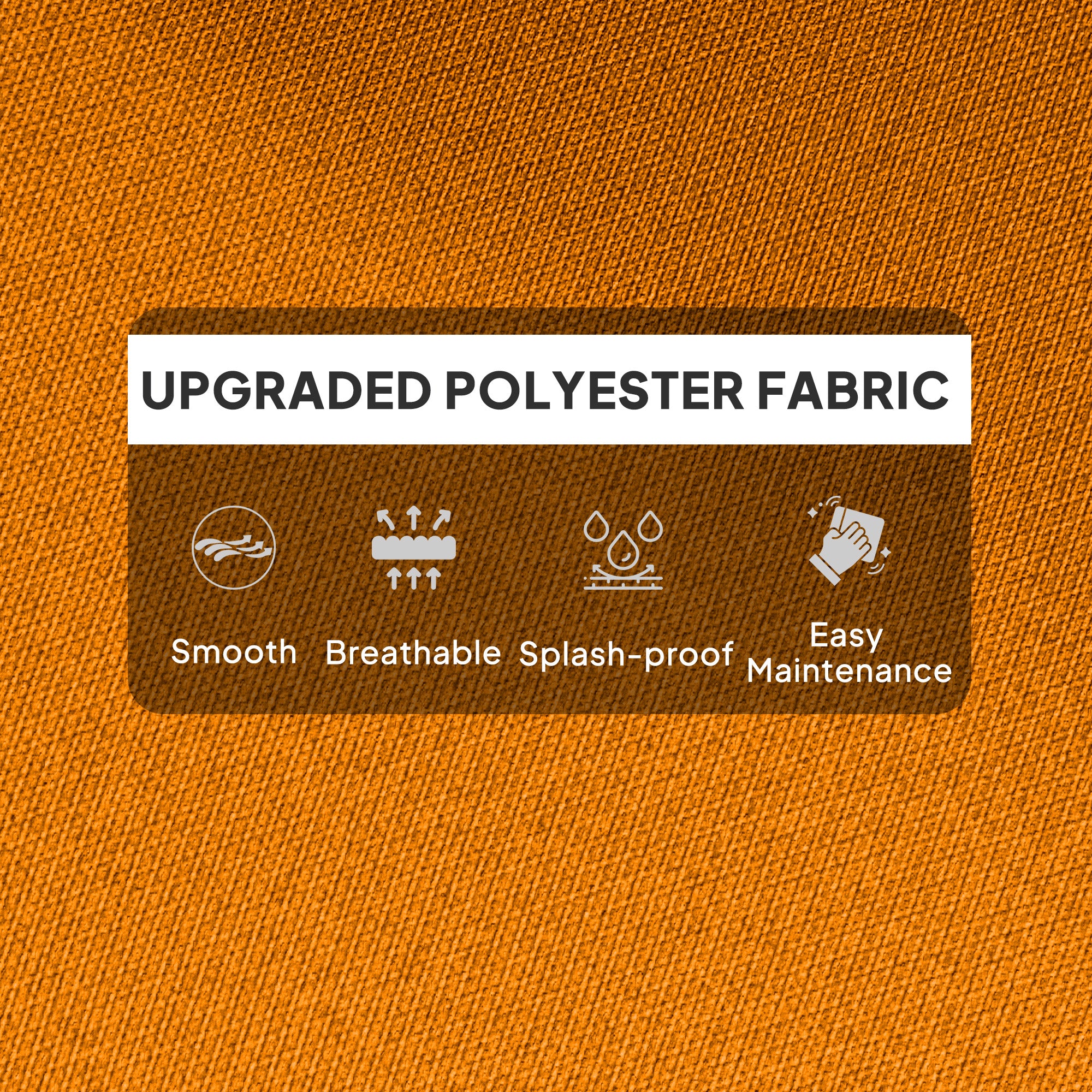 Outsunny 115 x 56cm Rocking Chair Padded Seat Cushion - Orange