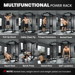 SPORTNOW Lat Pull-Down Home Gym Machine with Cable Crossover for Home Strength Training, Black