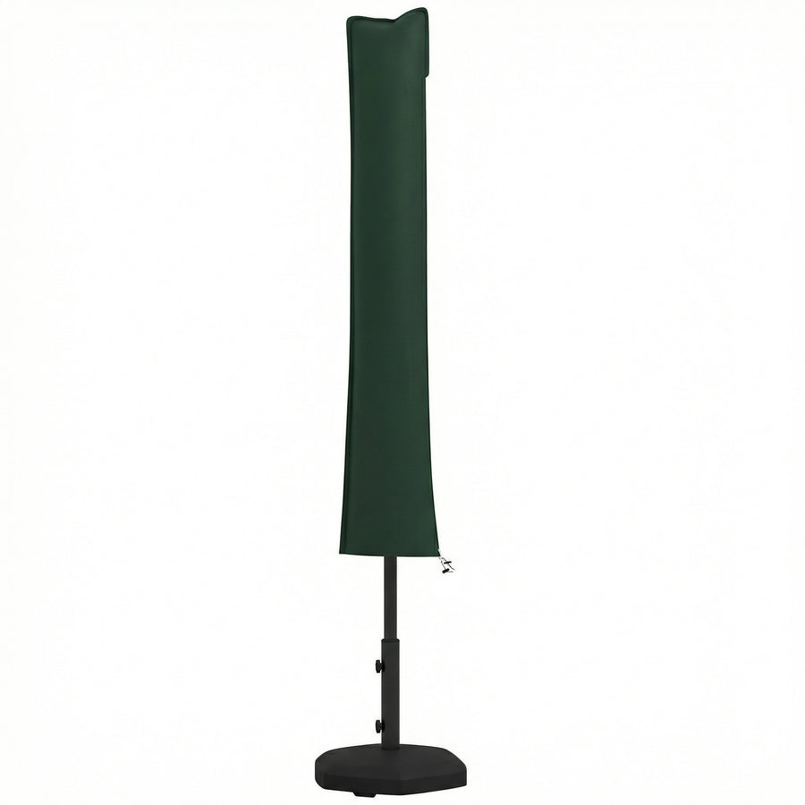 Outsunny Parasol Cover standing upright on its base with a zipper down the front