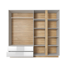 Wardrobe ARCO 220 White / White Gloss