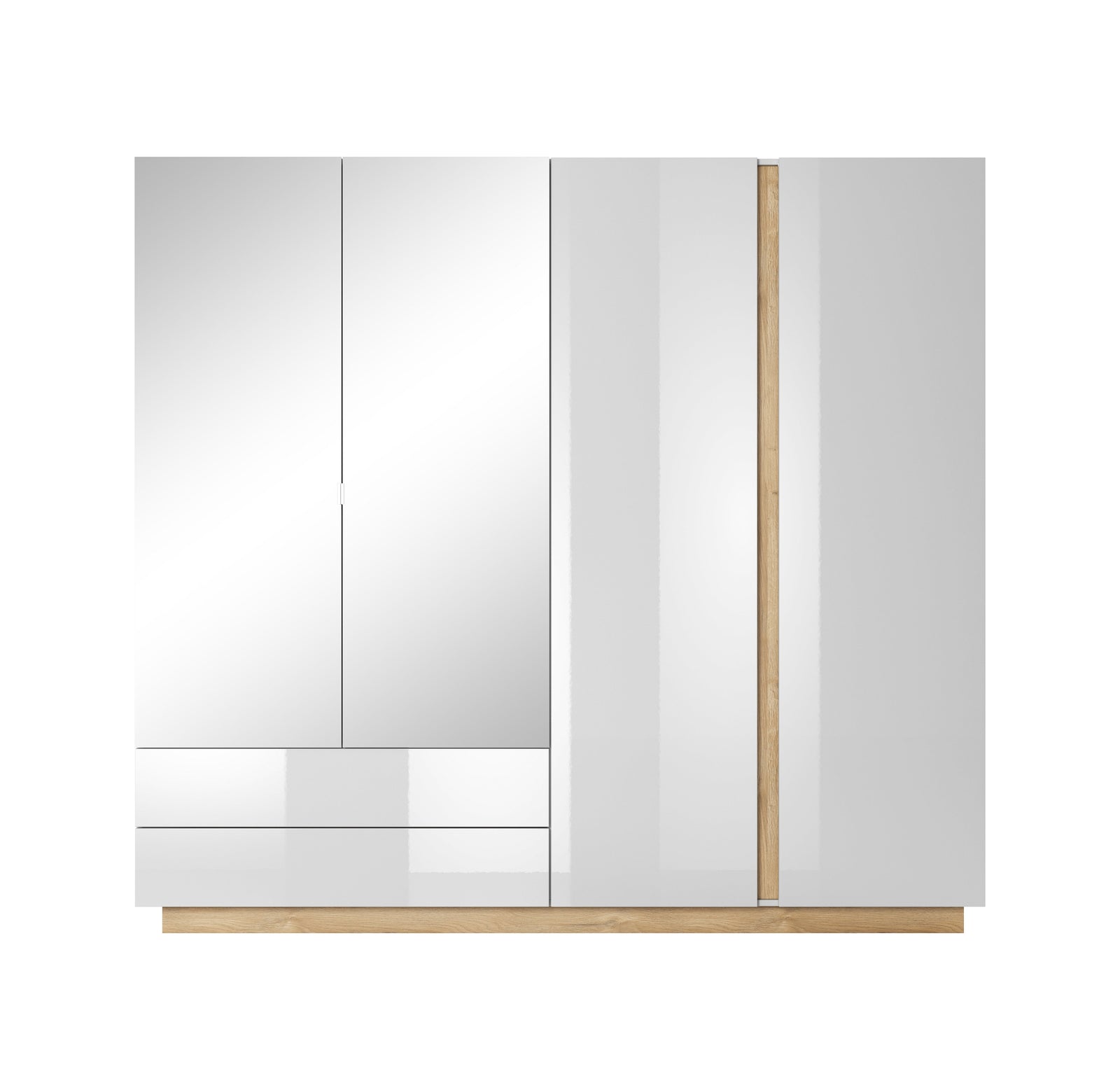 Wardrobe ARCO 220 White / White Gloss