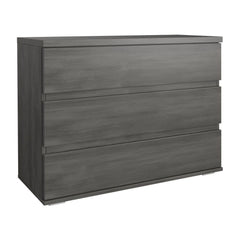 Latte Chest of Drawers 100cm, a grey wooden chest of three drawers with a modern design