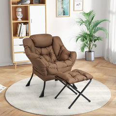 Lazy Chair with Ottoman-Coffee