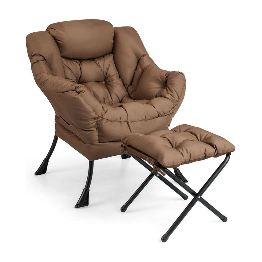 Lazy Chair with Ottoman-Coffee