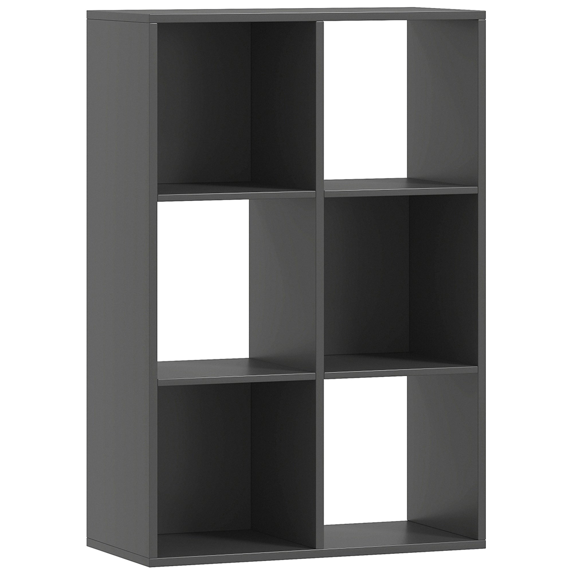 HOMCOM 6-Cube Bookshelf - Black