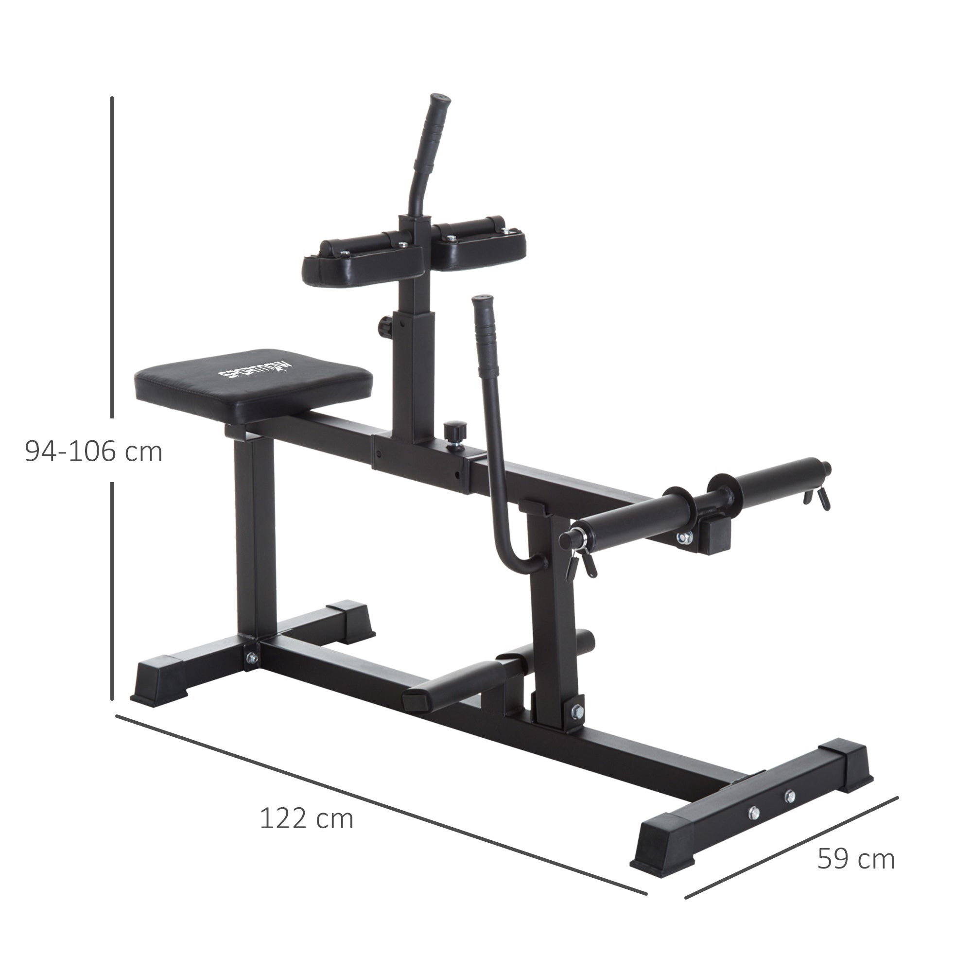 SPORTNOW Seated Leg Extension Machine, Adjustable Leg Raise Machine and Curl Machine with Plate Loaded for Hip, Lower Body and Home Gym Workout