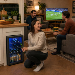 HOMCOM 24 Bottle Wine Cooler, 68 Litre Capacity, 4-16°C Freestanding Drinks Wine Fridge with Glass Door, Black