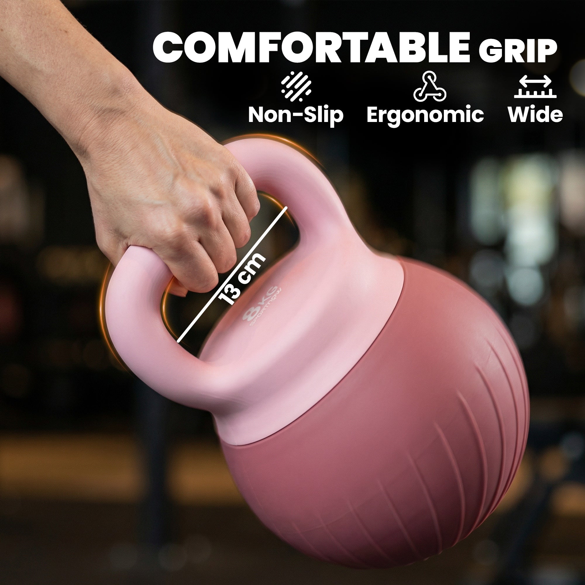 SPORTNOW Soft Kettlebell, 8kg Kettle Bell with Anti-Slip Grip for Home Gym Weight Lifting and Strength Training