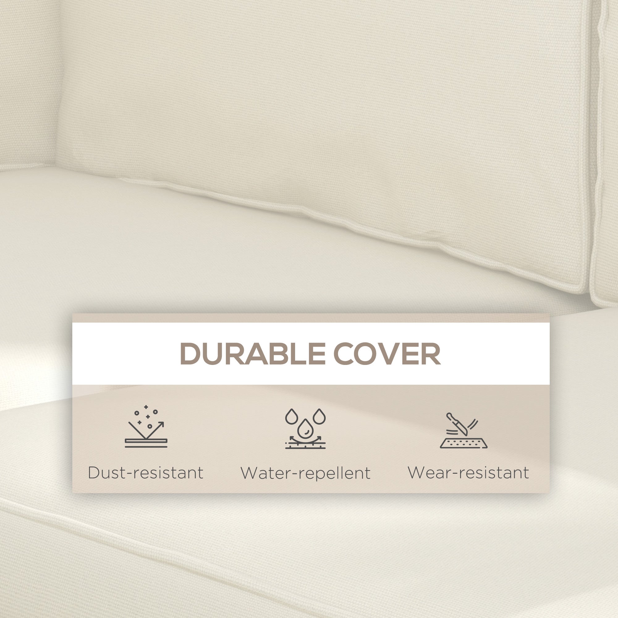 Outsunny Set of 14 Dining Set Cushions - Cream