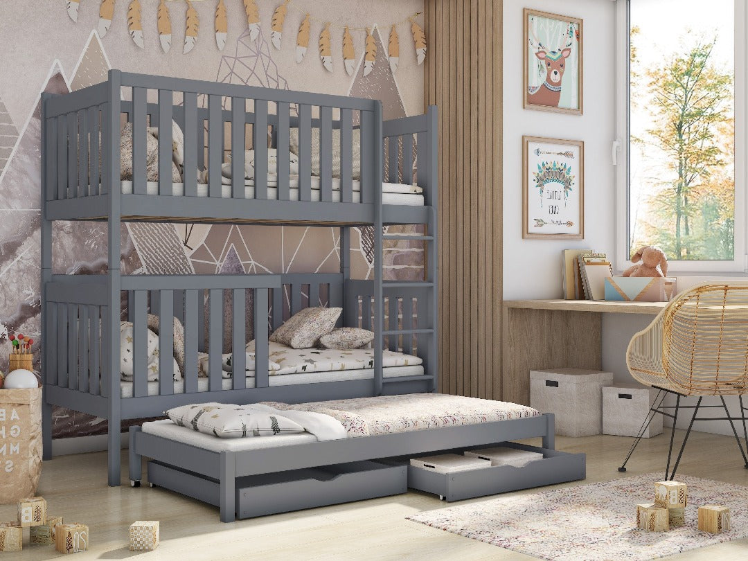 Emily Bunk Bed with Trundle and Storage