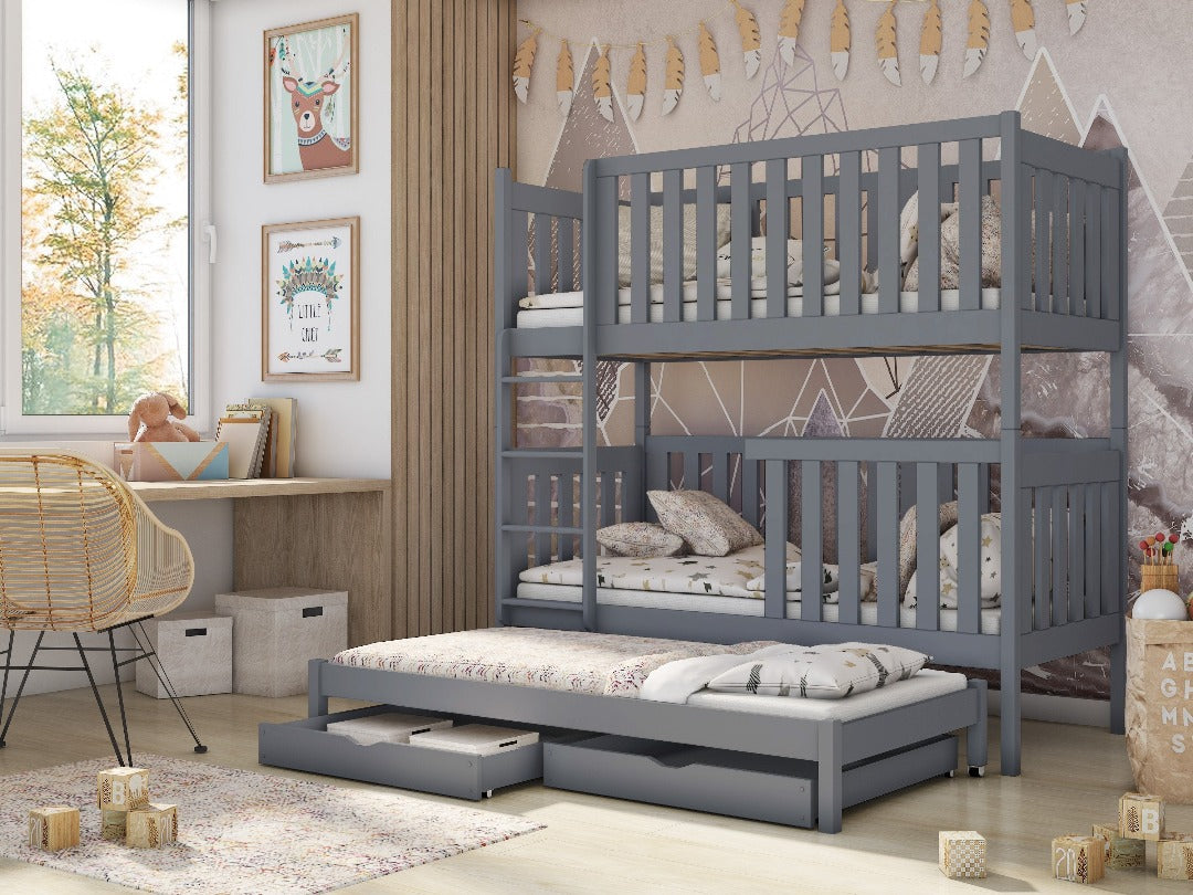 Emily Bunk Bed with Trundle and Storage