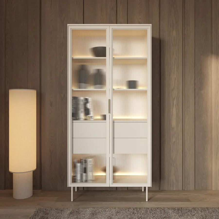 Lumi Tall Display Cabinet 92cm