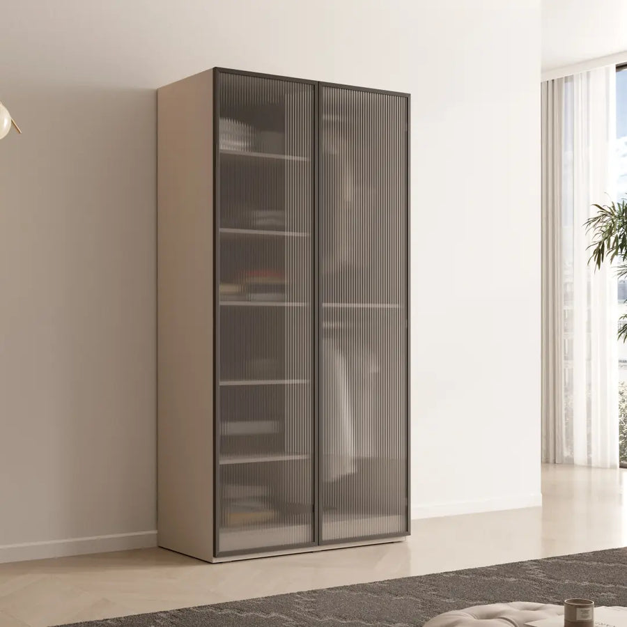 Lund Hinged Door Wardrobe 101cm [Flutes]