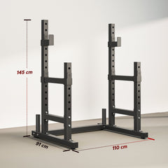 SPORTNOW Adjustable Squat Rack with Plate Holders