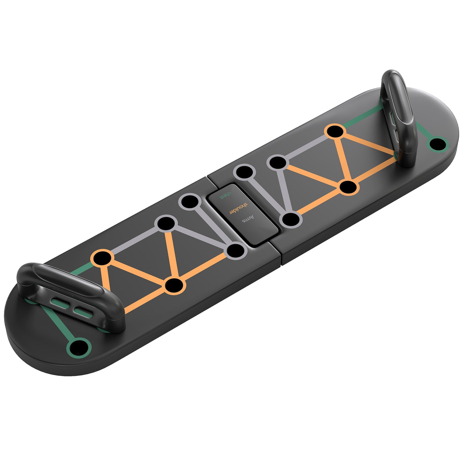 SPORTNOW Foldable Push Push Up Board with Non-Slip Pads, for Chest, Arms, Shoulders, Black