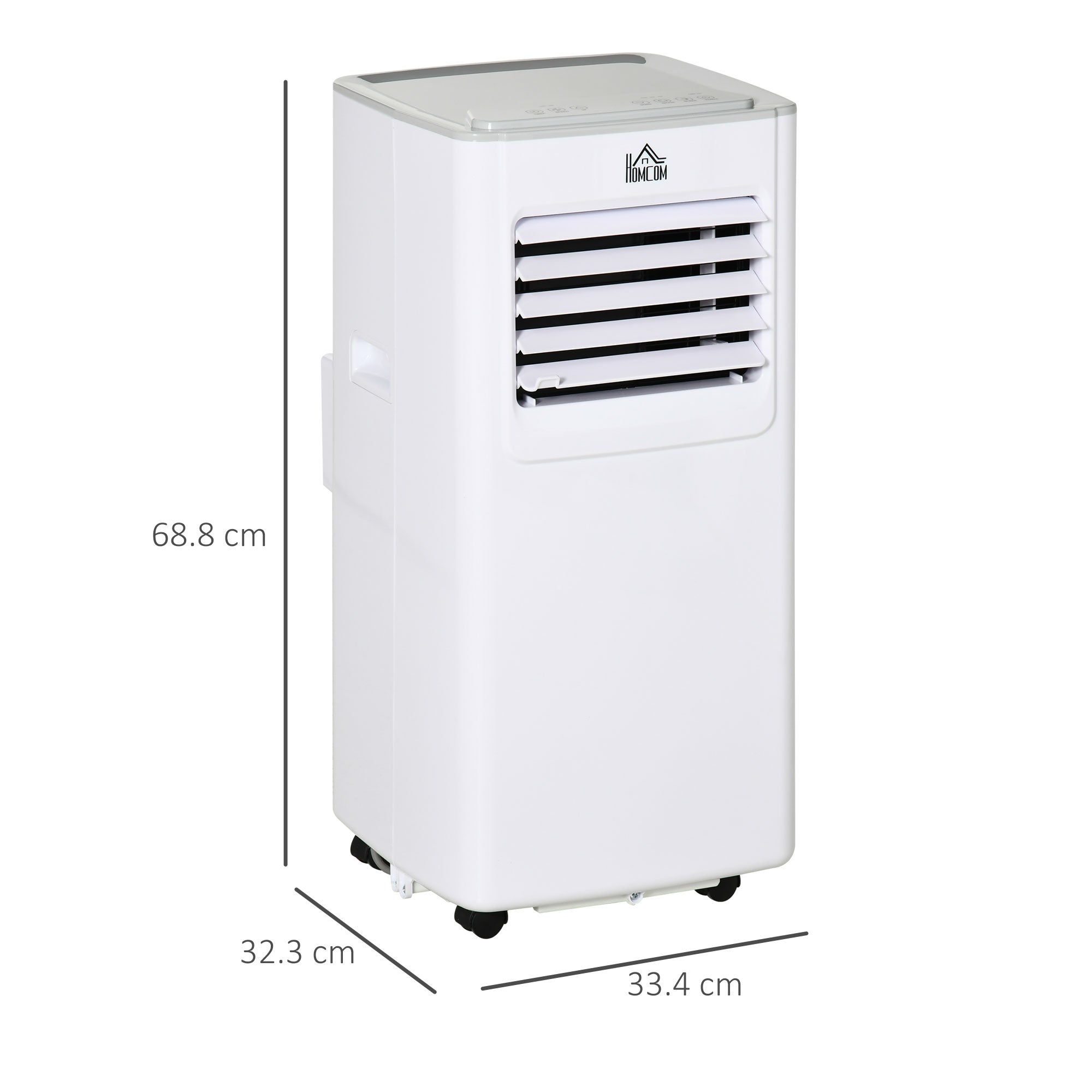 HOMCOM 7000 BTU Air Conditioning Unit, 3-in-1 Portable Air Conditioner, Dehumidifier, Cooling Fan with 2 Speeds, 24H Timer, Remote Control, LED Display, Window Venting Kit, 15m√Ç¬≤