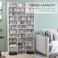 HOMCOM 33 Adjustable Compartment Storage Unit - White