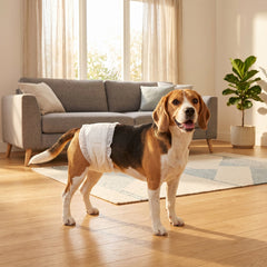 PawHut Dog Diapers Super Absorbent Leak-Proof Dog Nappies for Male Dogs Size M 45-64 cm Waist
