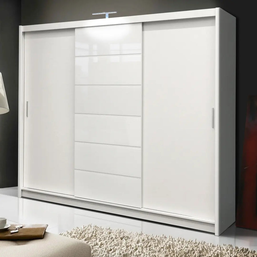 Malibu Sliding Door Wardrobe 250cm in White
