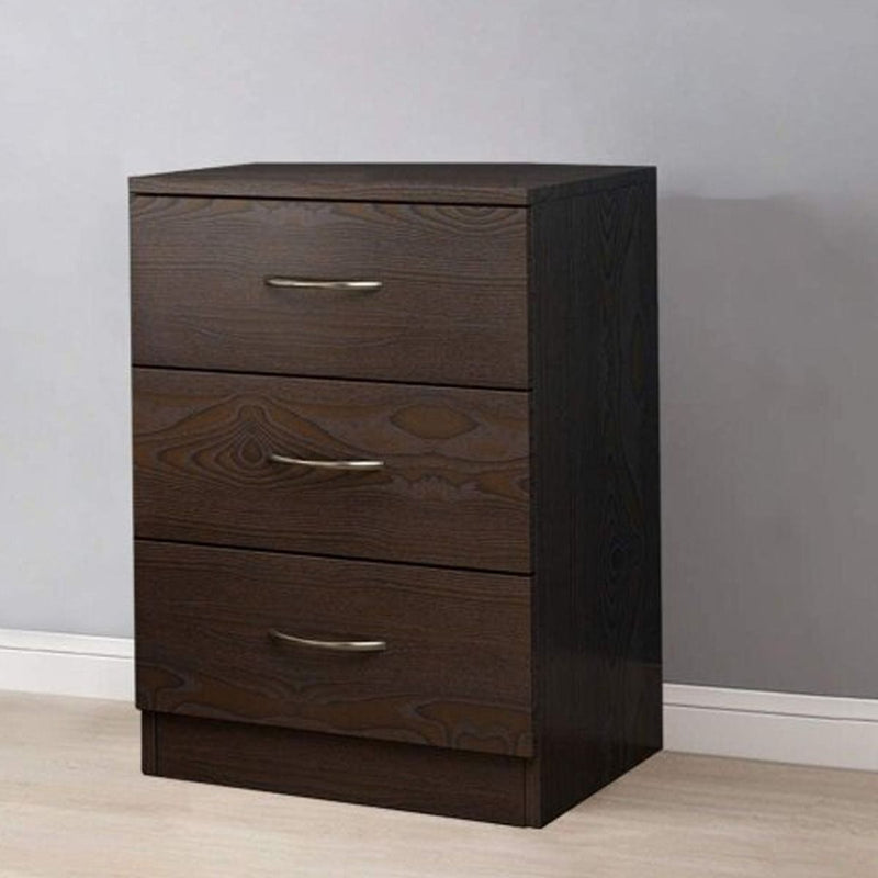 Hackney Sliding Wardrobe Set with Chest of Drawers and Bedside - Black