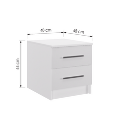 Bedside Table EPSOM White Gloss