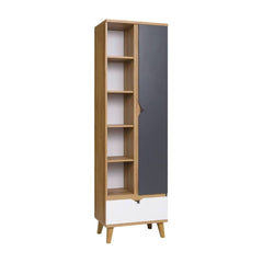 Memone Tall Cabinet 60cm with open shelves and a drawer