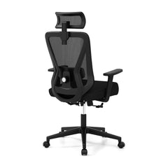 Mesh Ergonomic Office Chair shown from the back with a headrest and swivel base