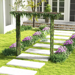 Metal Archway for Climbing Plants for Wedding Ceramony Party Backyard-Black