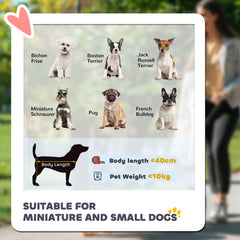 PawHut Foldable Dog Stroller, Pet Travel Crate, with Detachable Carrier, Soft Padding, for Mini, Small Dogs - Grey