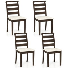 Modern Dining Chair set of 4 upholstered chairs with rubber wood frame