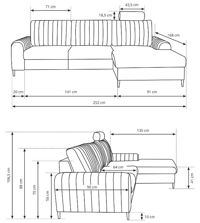 Corner Sofa Bed Monaco