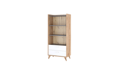 Mood MD-03 Bookcase 72cm with two white drawers at the bottom and three shelves above