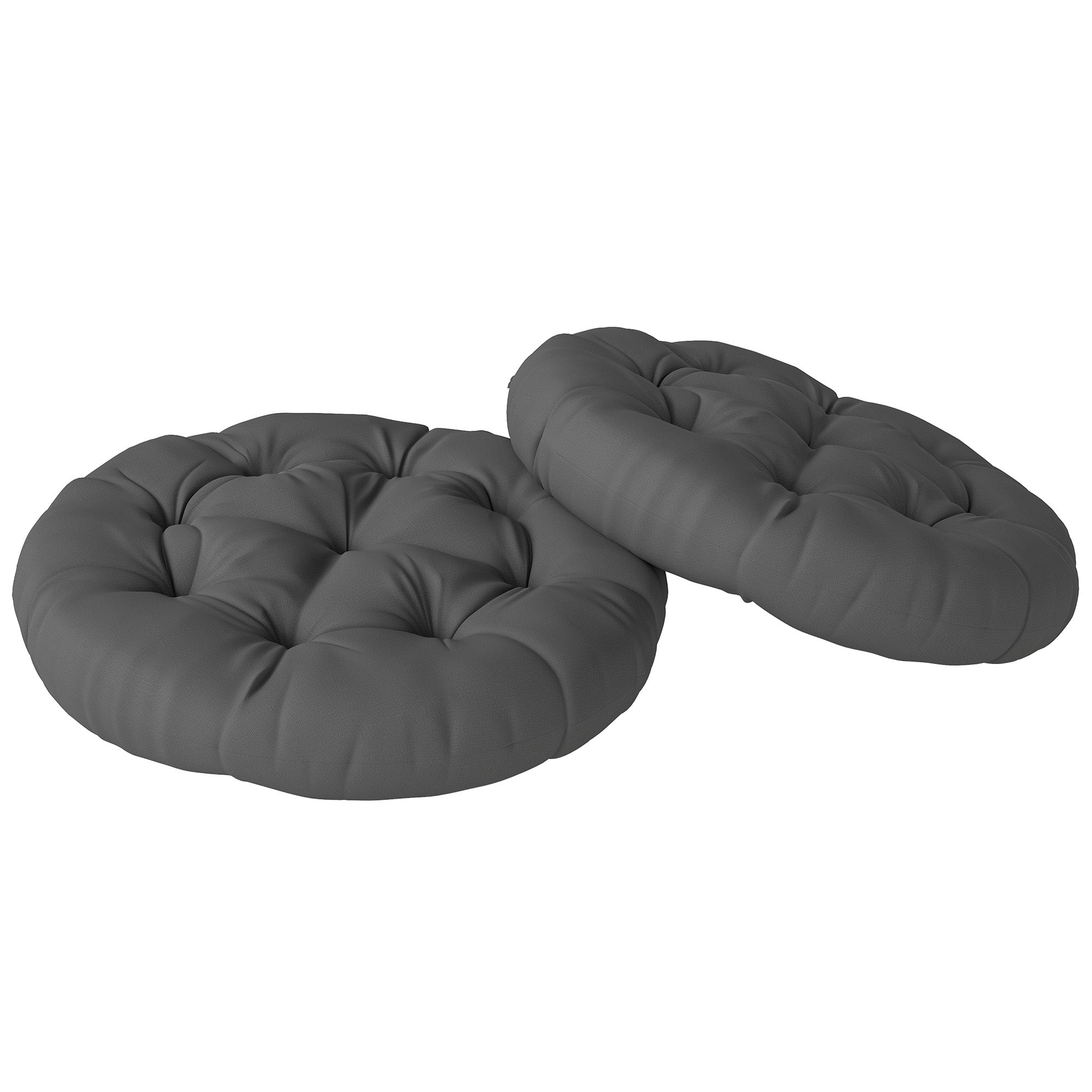 Outsunny Set of Two 60cm Outdoor Cushions - Dark Grey