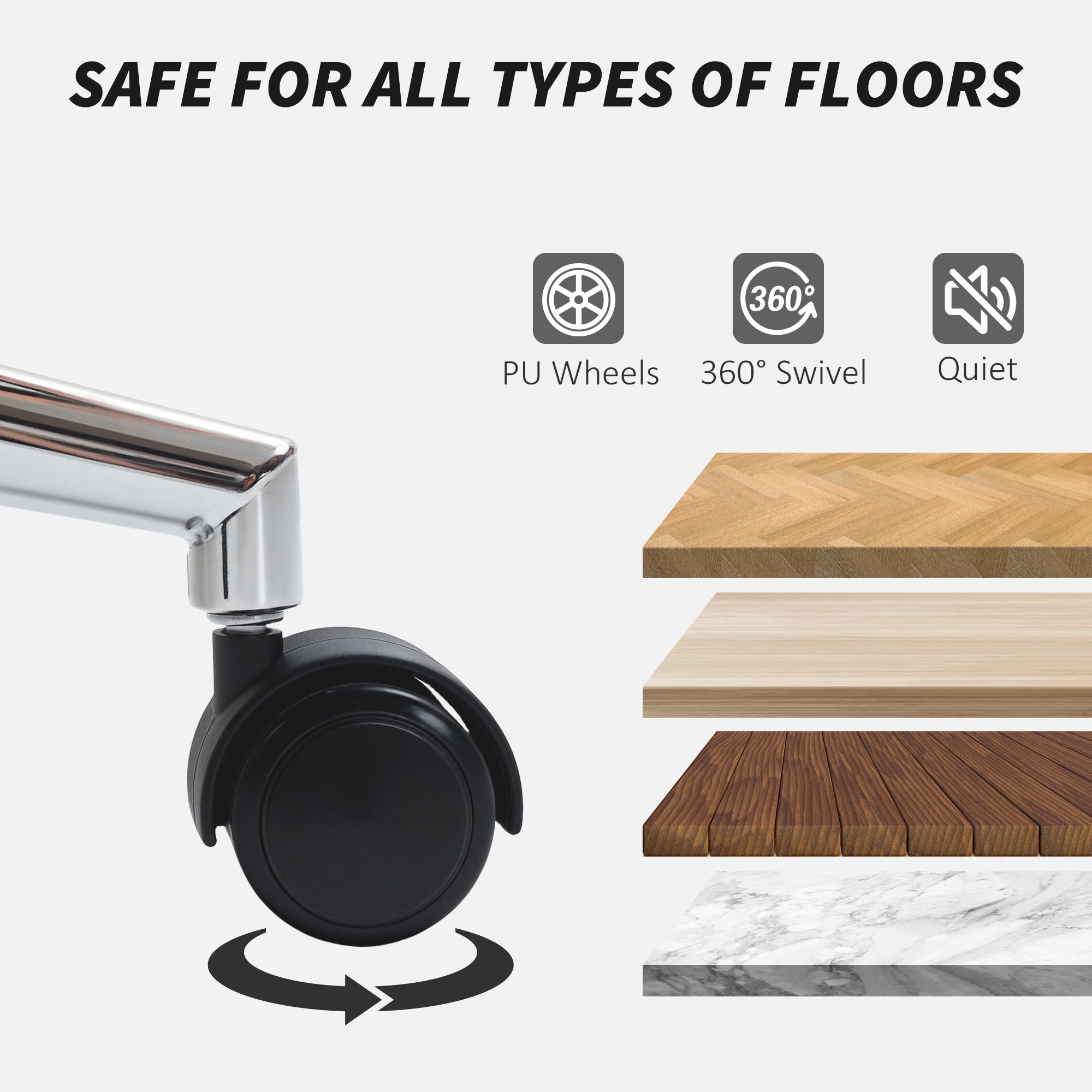 HOMCOM 91-99cm Sherpa Fleece Office Chair - Grey