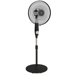 HOMCOM 40 cm Pedestal Standing Floor Fan, Oscillation Cooling Fan with Remote Control, Black