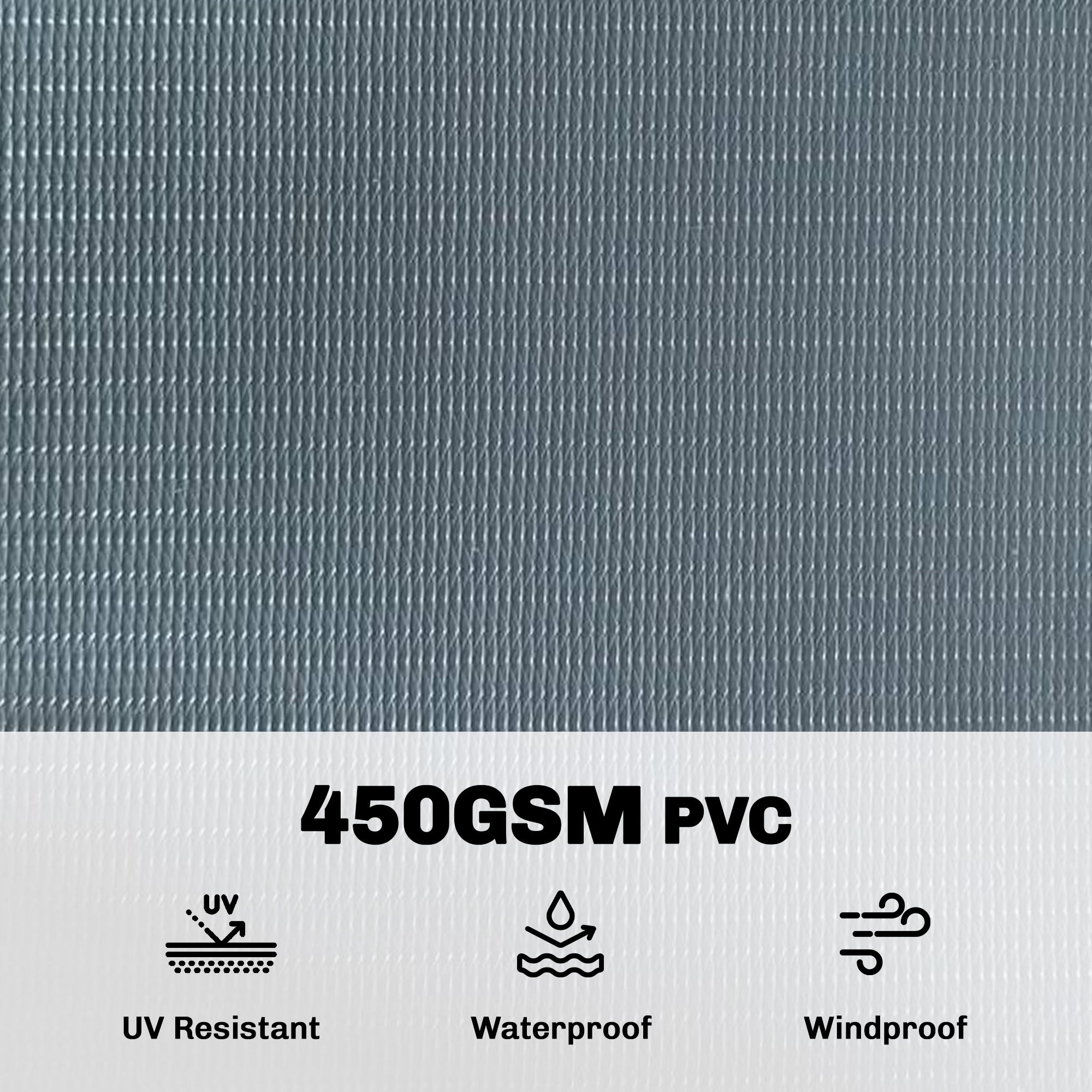 Outsunny 2Pcs Privacy Garden Screen Fence, UV Resistant Waterproof Windbreak Fencing, 35mx19cm, Grey